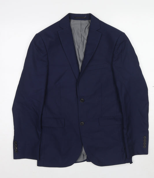 NEXT Mens Blue Polyester Jacket Suit Jacket Size 36 Regular