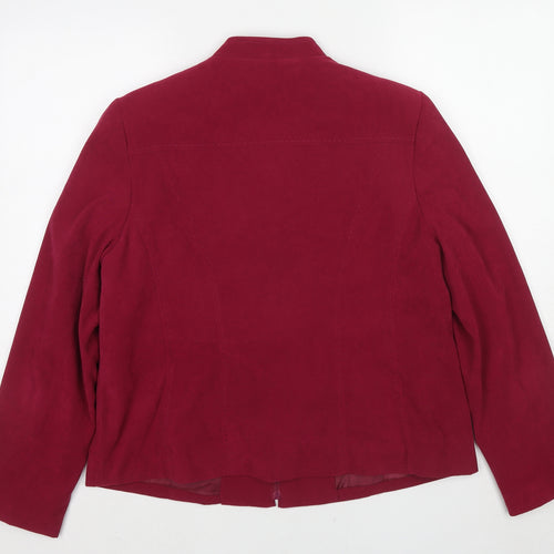 EWM Womens Red Jacket Size 16 Zip