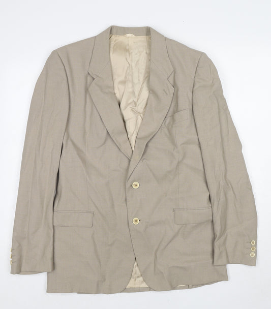 Hepworths Mens Beige Wool Jacket Suit Jacket Size 40 Regular