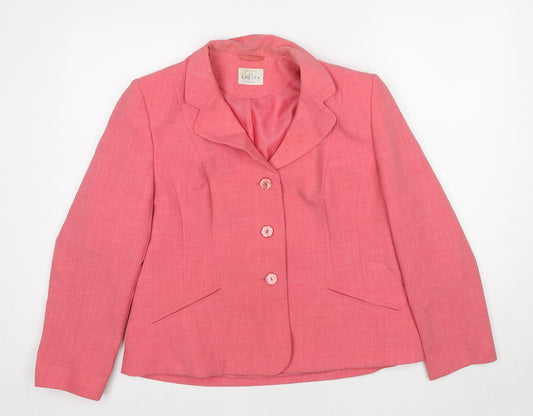 Eastex Womens Pink Jacket Blazer Size 16 Button