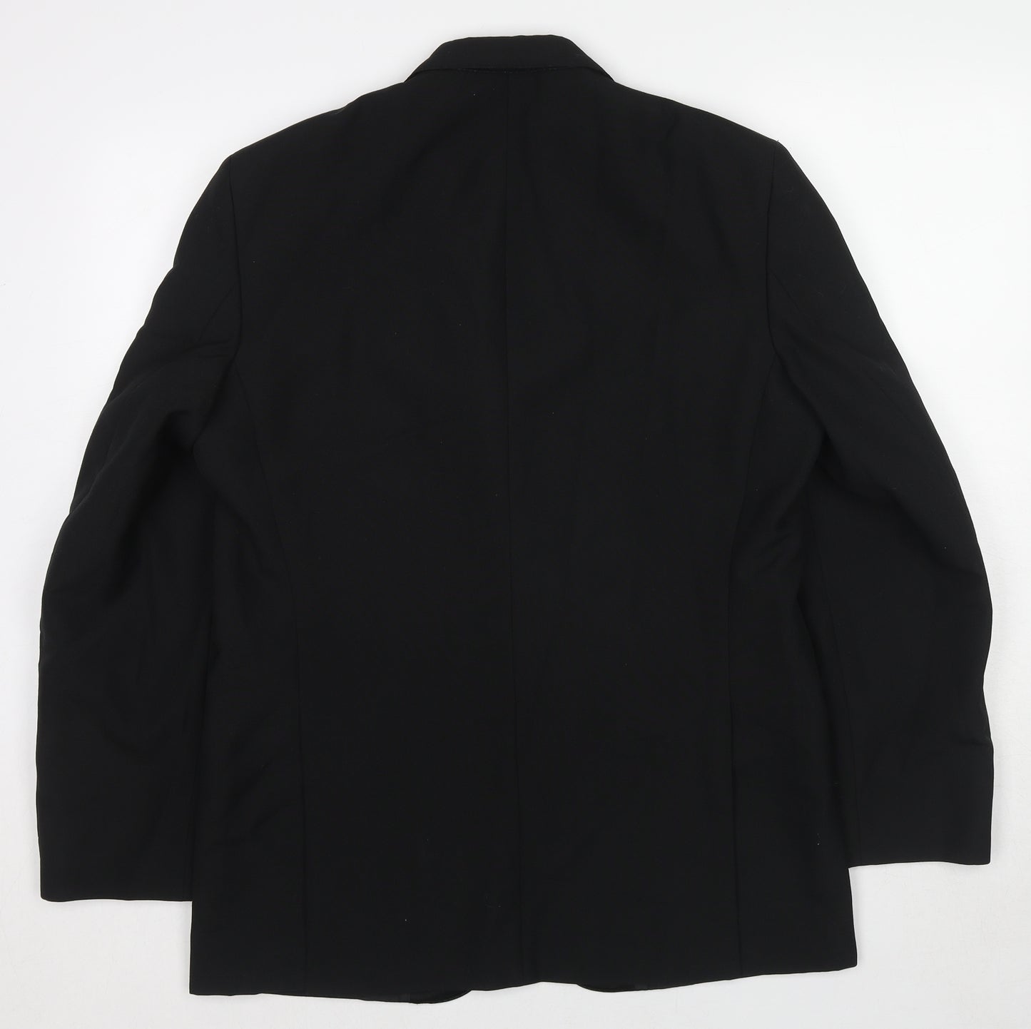 Chatsworth Mens Black Polyester Tuxedo Suit Jacket Size 46 Regular