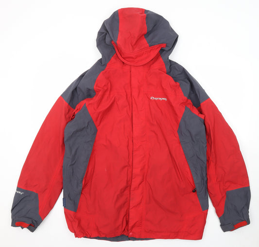 Sprayway Mens Red Windbreaker Jacket Size M Zip