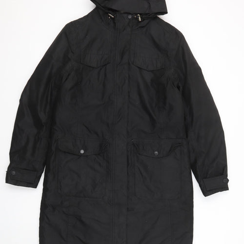 Craghoppers Womens Black Rain Coat Coat Size 12 Zip