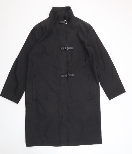 Episode Womens Black Overcoat Coat Size M Button