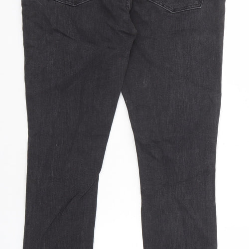 River Island Mens Black Cotton Skinny Jeans Size 30 in L30 in Regular Zip
