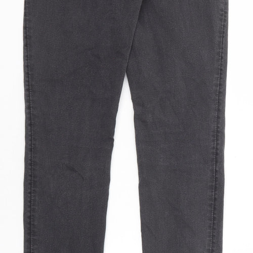 H&M Womens Grey Cotton Jegging Jeans Size 10 Regular Zip