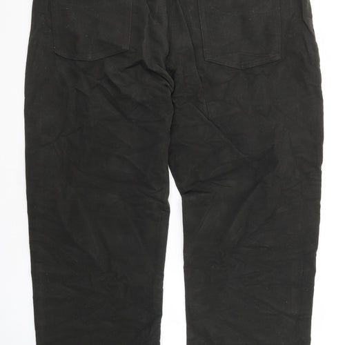 Samuel Windsor Mens Green Cotton Trousers Size 42 in Regular Zip - Short Length