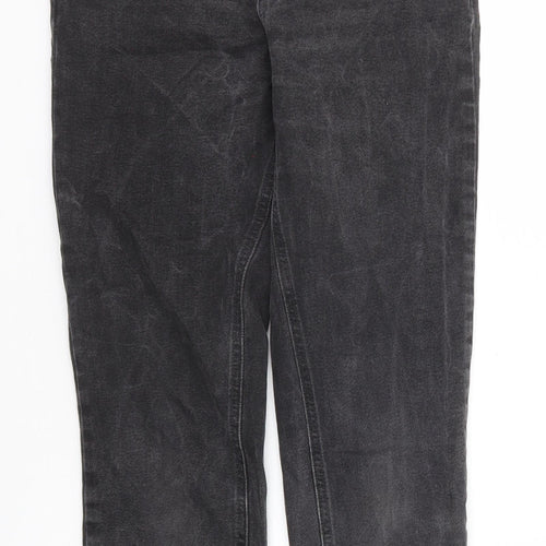 ASOS Womens Black Cotton Straight Jeans Size 28 in L34 in Regular Zip