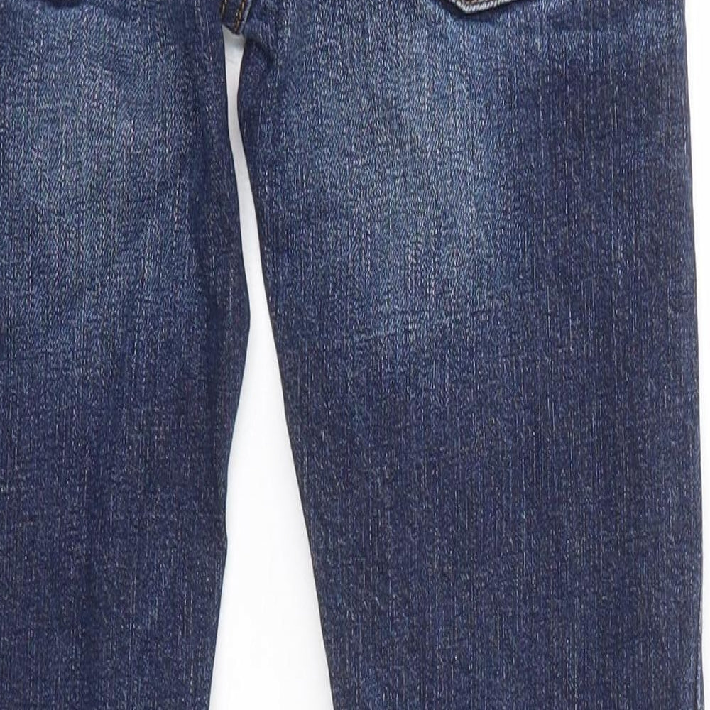 Gap Boys Blue Cotton Straight Jeans Size 10-11 Years Regular Zip