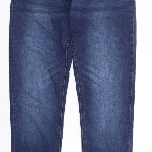 NEXT Boys Blue Cotton Straight Jeans Size 14 Years Regular Zip