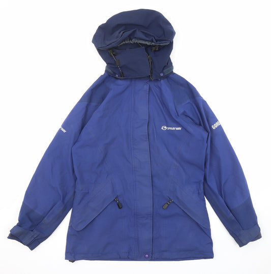 Sprayway Mens Blue Windbreaker Jacket Size S Zip
