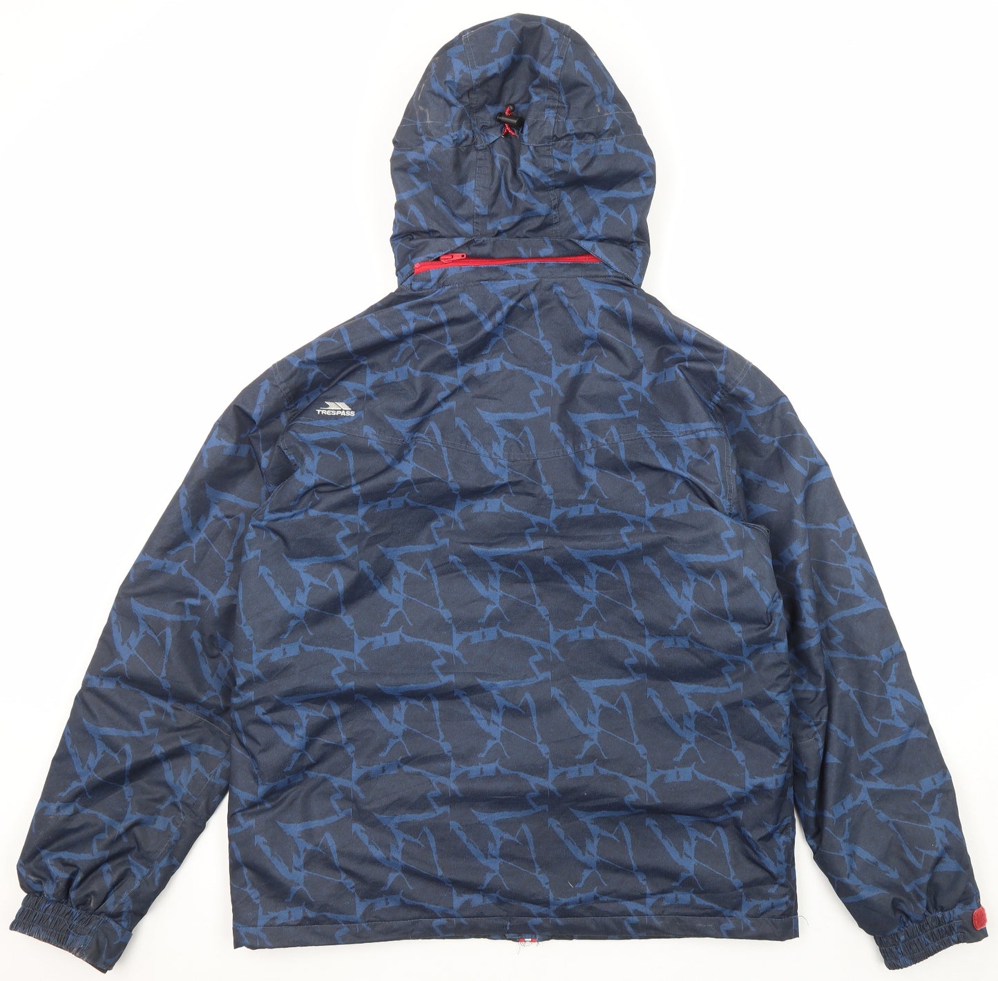 Trespass Mens Blue Geometric Windbreaker Jacket Size S Zip