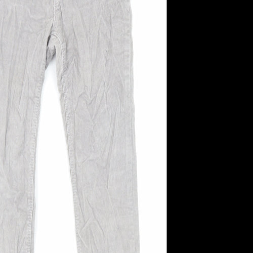 Gap Boys Grey Cotton Chino Trousers Size 9-10 Years Regular Zip