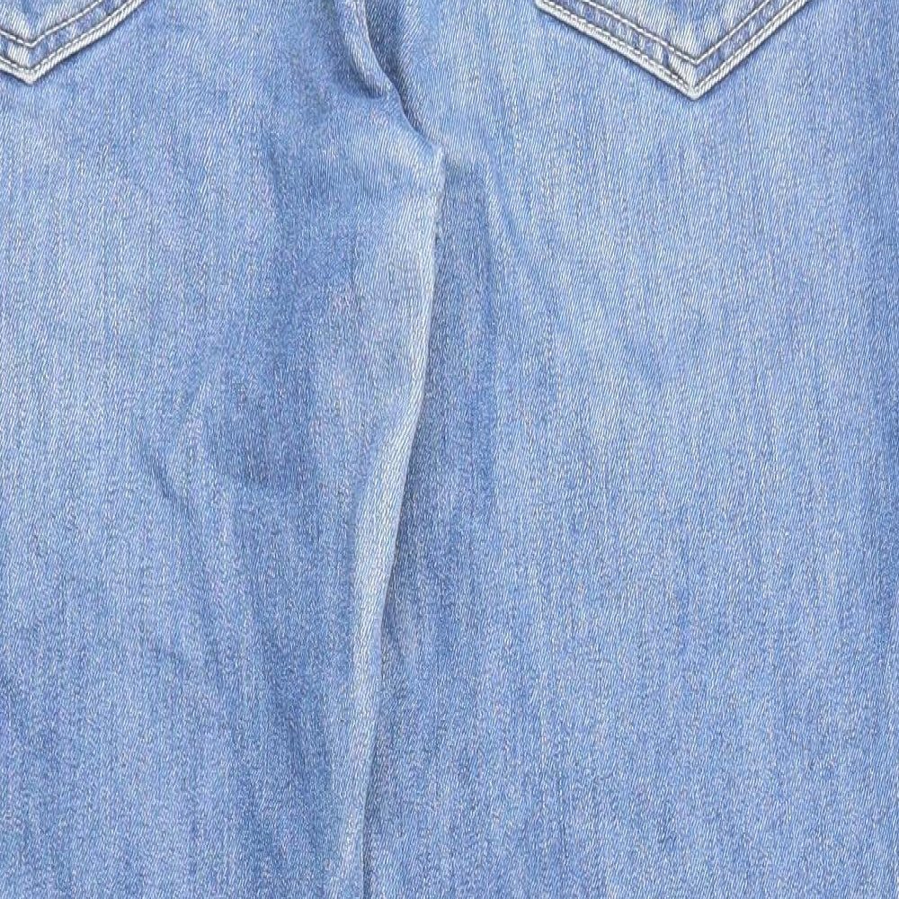 Whistles Womens Blue Cotton Straight Jeans Size 32 in Regular Zip