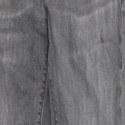 River Island Mens Grey Cotton Skinny Jeans Size 34 in L32 in Regular Zip