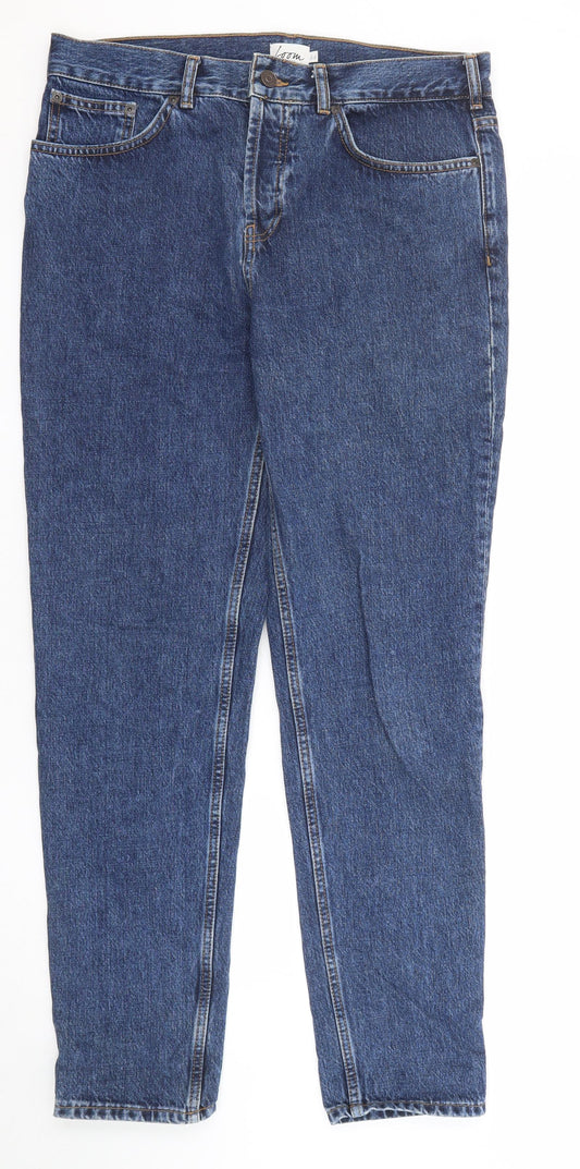 Loom Mens Blue Cotton Skinny Jeans Size 32 in L34 in Regular Zip