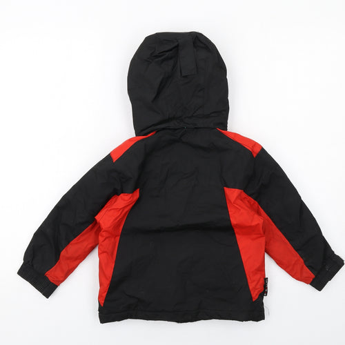 Parallel Boys Black Colourblock Windbreaker Jacket Size 3-4 Years Zip