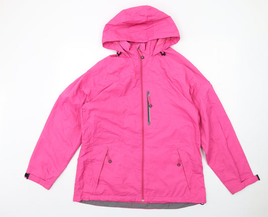Backswing Womens Pink Windbreaker Jacket Size 18 Zip