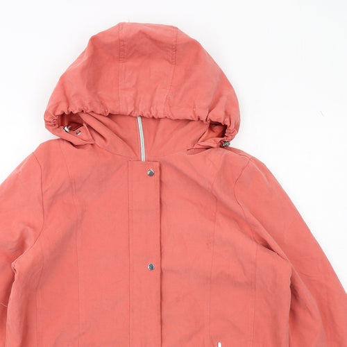 Damart Womens Orange Jacket Size 10 Zip