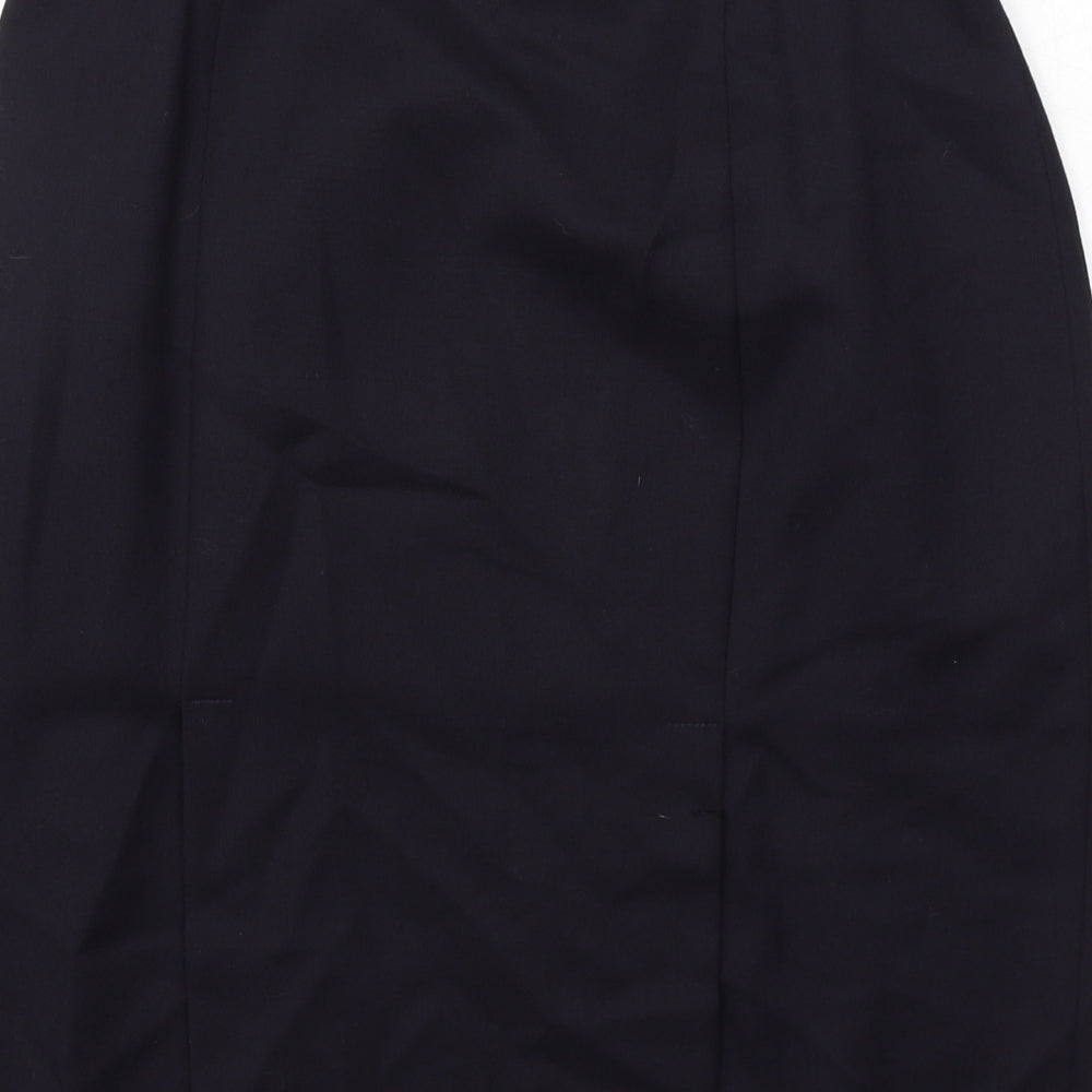 NEXT Womens Blue Wool Straight & Pencil Skirt Size 10 Zip