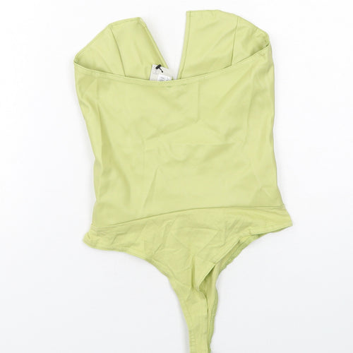 River Island Womens Green Polyester Bodysuit One-Piece Size 8 Snap