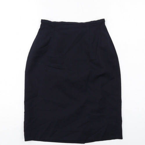 Precis Womens Blue Wool Straight & Pencil Skirt Size 8 Zip