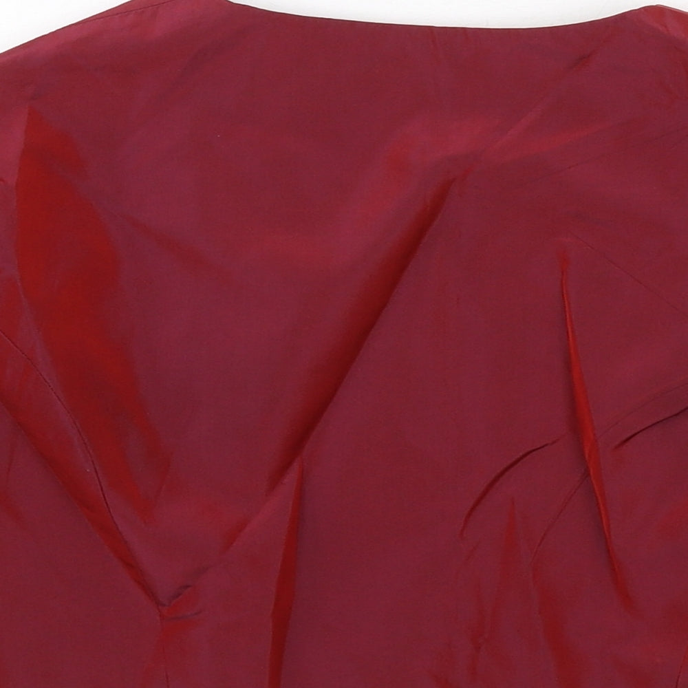 Debut Womens Red Jacket Blazer Size 10