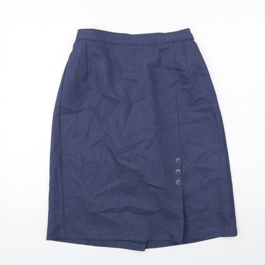 Berkertex Womens Blue Polyester A-Line Skirt Size 16