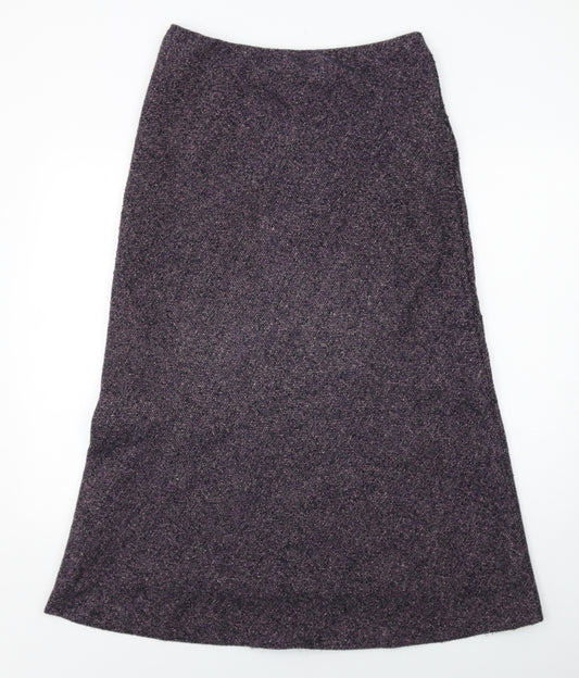 Marks and Spencer Womens Black Polyester A-Line Skirt Size 14