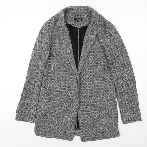 Topshop Womens Grey Overcoat Coat Size 8