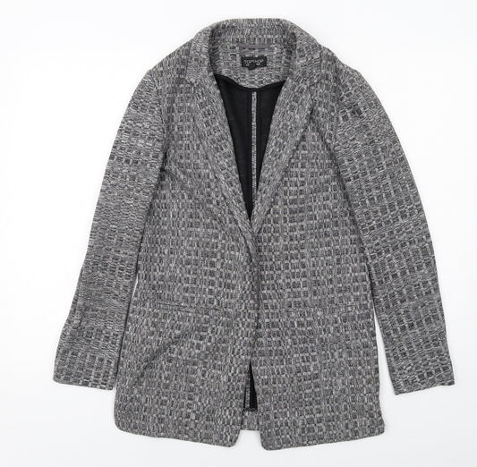 Topshop Womens Grey Overcoat Coat Size 8