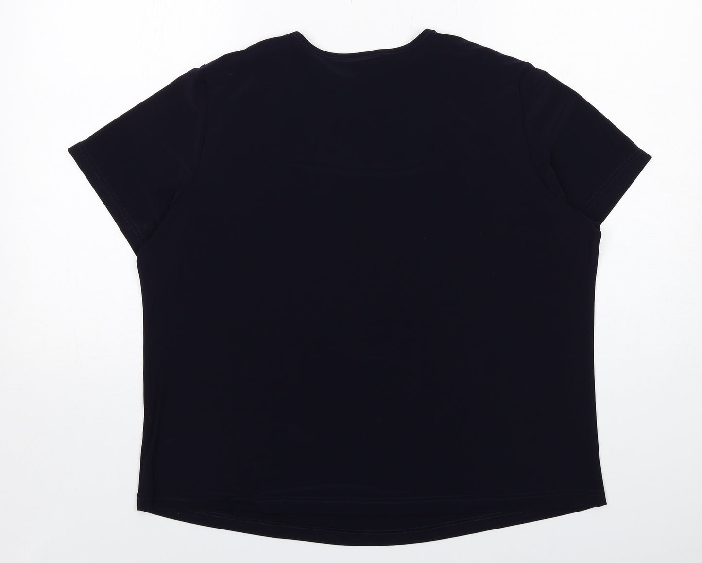 Eastex Womens Blue Polyester Basic T-Shirt Size 18 Round Neck