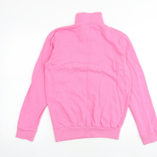 DFND Womens Pink 100% Cotton Pullover Sweatshirt Size 12 Zip