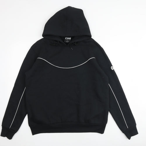 GM Mens Black Cotton Pullover Hoodie Size L