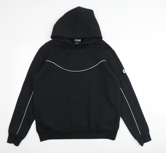 GM Mens Black Cotton Pullover Hoodie Size L