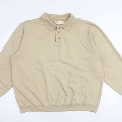 EWM Mens Beige Cotton Pullover Sweatshirt Size XL