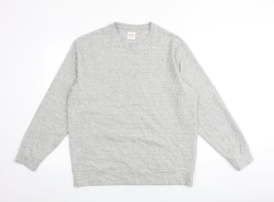 John Lewis Mens Grey Cotton Pullover Sweatshirt Size L