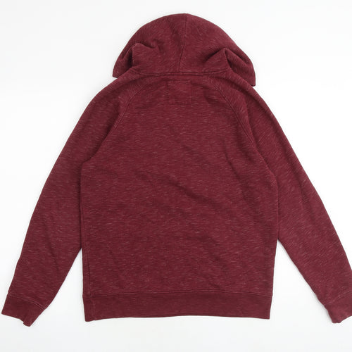 Hollister Mens Red Cotton Pullover Hoodie Size S