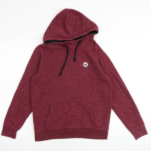 Hollister Mens Red Cotton Pullover Hoodie Size XS