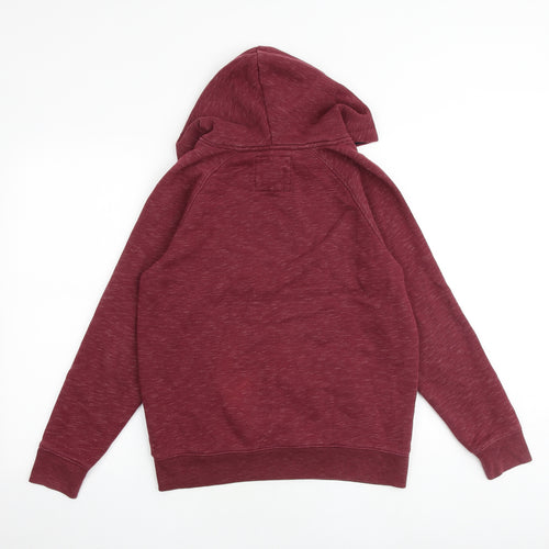 Hollister Mens Red Cotton Pullover Hoodie Size XS