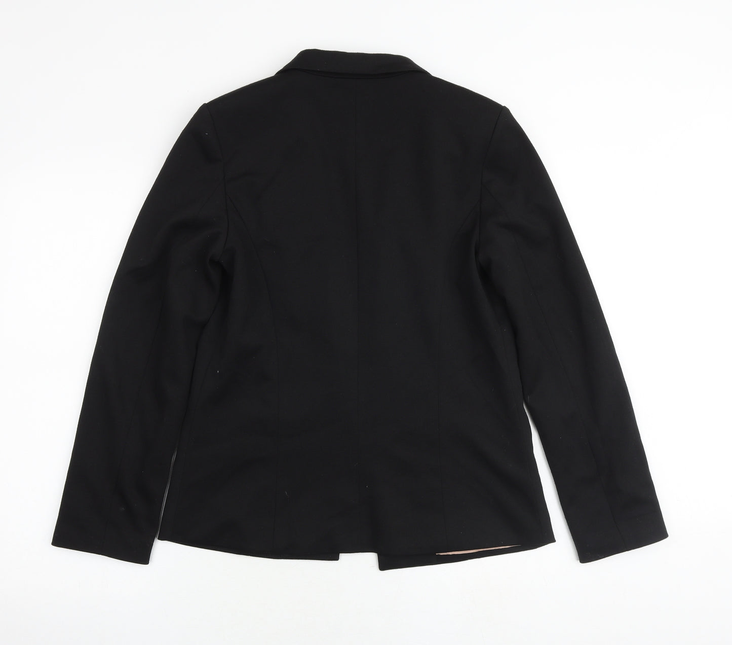 Oasis Womens Black Polyester Jacket Blazer Size 12 - Open Style