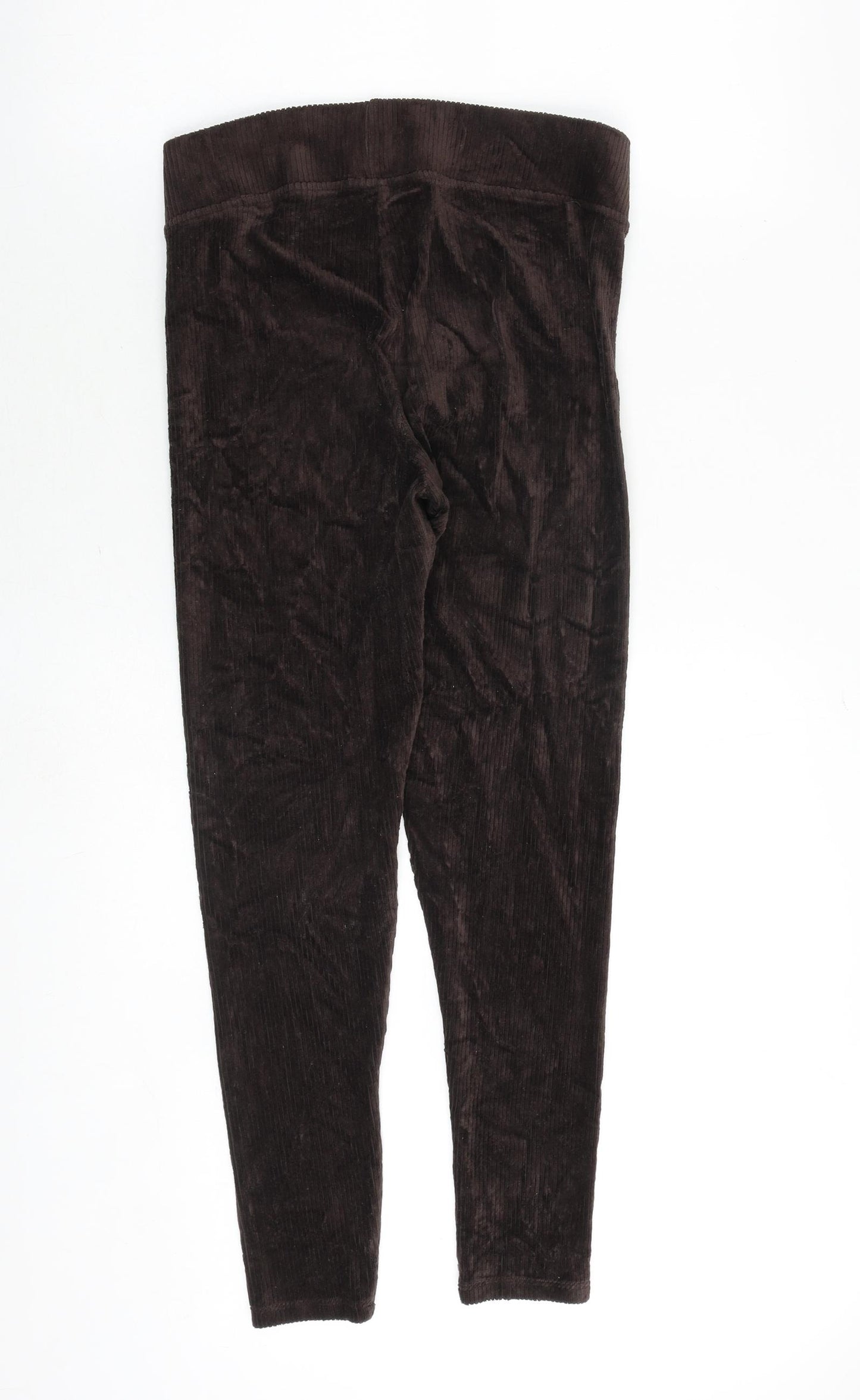 Marks and Spencer Womens Brown Cotton Carrot Leggings Size 10 Regular