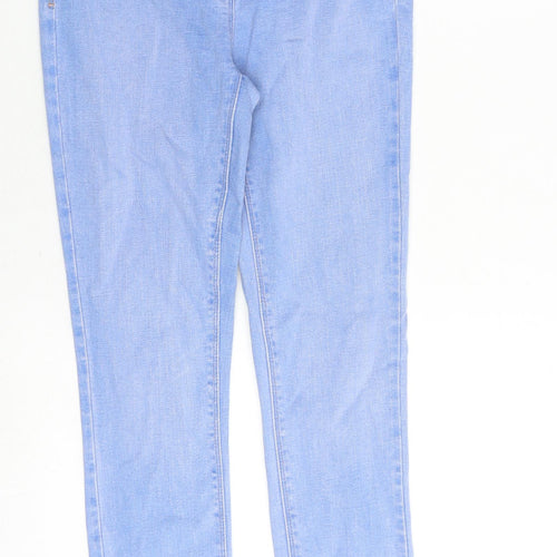 NEXT Womens Blue Cotton Jegging Jeans Size 8 Slim Zip