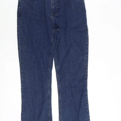 Phase Eight Womens Blue Cotton Straight Jeans Size 26 in Extra-Slim Zip