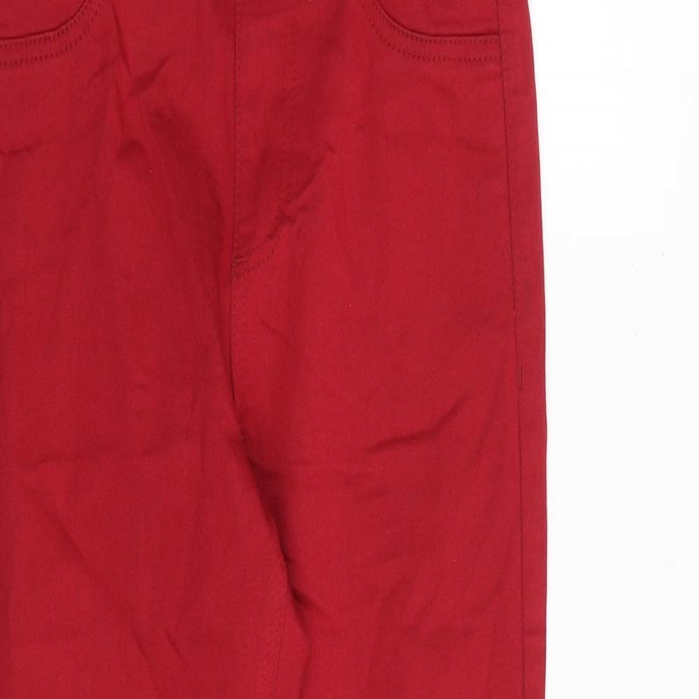 Marks and Spencer Womens Red Cotton Jegging Jeans Size 8 Regular