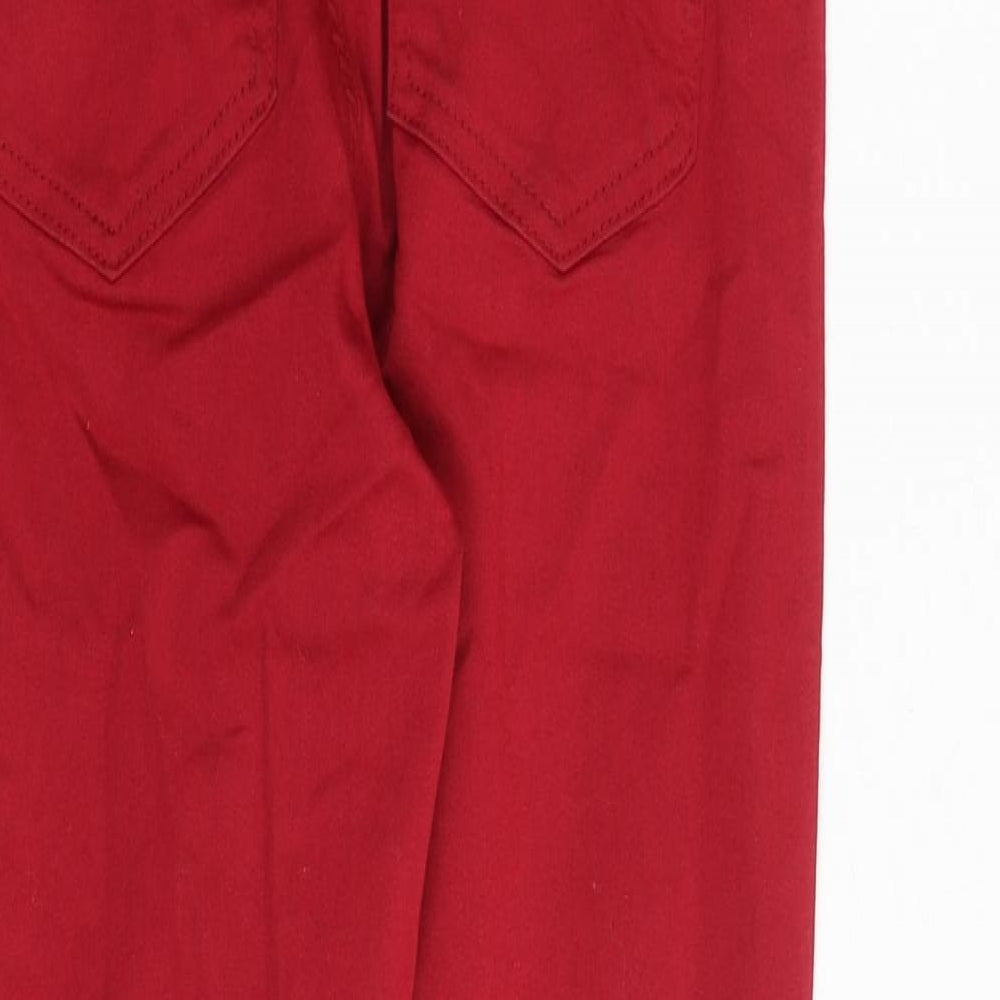 Marks and Spencer Womens Red Cotton Jegging Jeans Size 8 Regular
