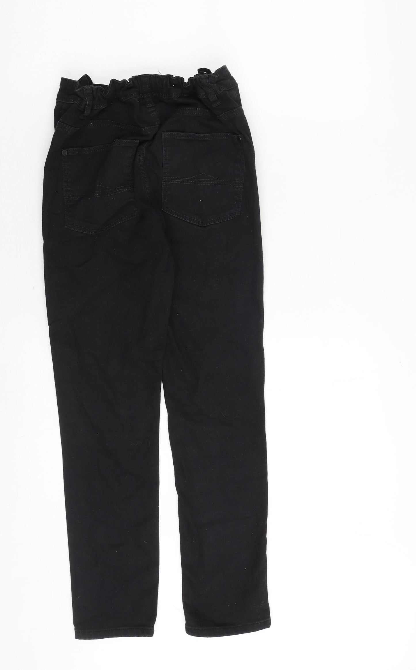 NEXT Boys Black Cotton Straight Jeans Size 12 Years Regular Zip