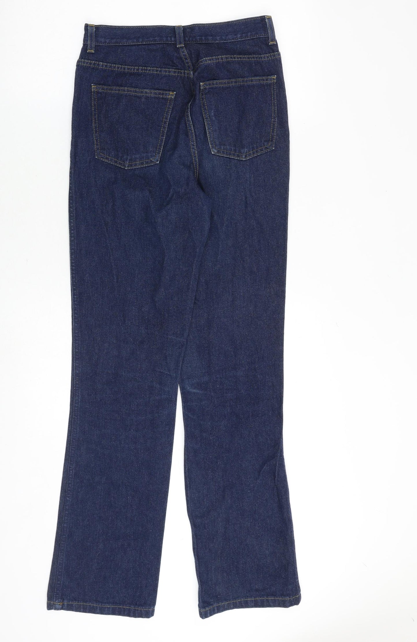 Oasis Womens Blue Cotton Straight Jeans Size 10 Regular Zip