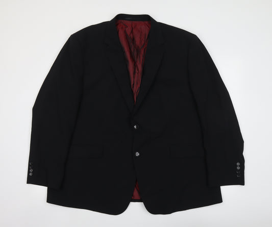 Skopes Mens Black Polyester Jacket Suit Jacket Size 48 Regular
