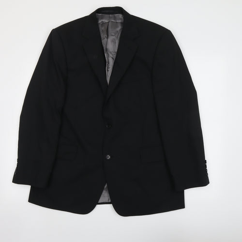 Austin Reed Mens Black Wool Jacket Suit Jacket Size 42 Regular